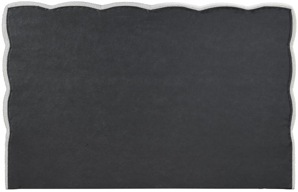 Deco Cream Boucle Fabric Full Bed DecoCream-F Meridian Furniture