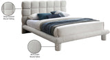 Deco Cream Boucle Fabric King Bed DecoCream-K Meridian Furniture