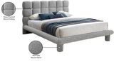 Deco Grey Boucle Fabric King Bed DecoGrey-K Meridian Furniture