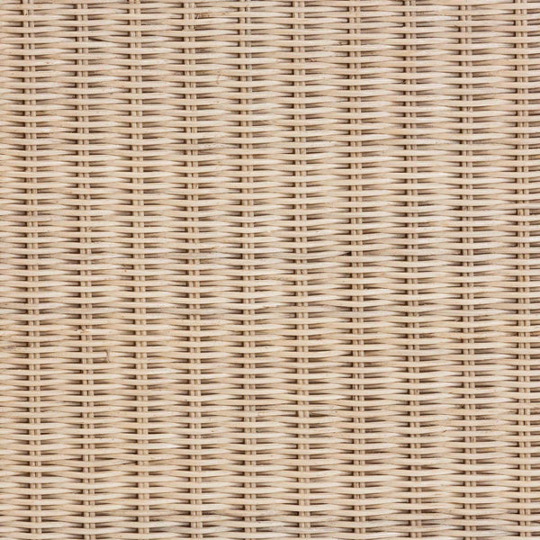 Bali & Pari Delilah Handwoven Rattan Buffet with Mahogany Frame and Eight Interior Shelves