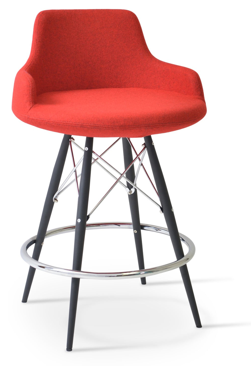 Soho Concept Dervish Mw Barstools & Counterstools - Premium Camira Era Fabric, 10 Year Guarantee, Stylish Design Black,Red  Soho-concept-dining-chair-11542