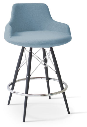 Soho Concept Dervish Mw Barstools & Counterstools - Stylish Camira Blazer Wool, 10-year Guarantee, Unique Options Black,Blue  Soho-concept-dining-chair-11544