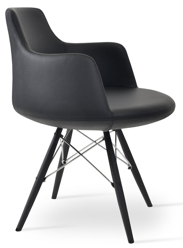 Soho Concept Dervish Mw Counter Bar Dining Chair – Stylish Leatherette, Soft Black Finish, 2-year Guarantee! Black  Soho-concept-dining-chair-02600