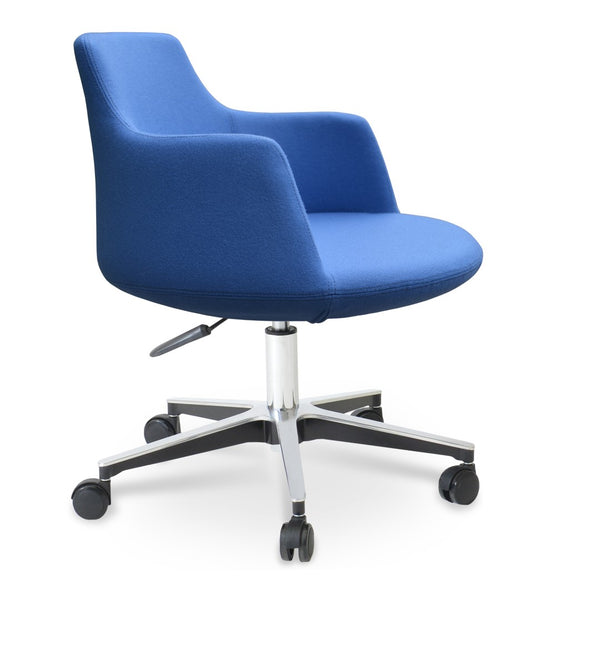 Soho Concept Dervish Arm Black & Light Grey Blazer - Durable 10-year Guarantee With Synergy Boucle Wool Fabric Blue  Soho-concept-dining-chair-11749
