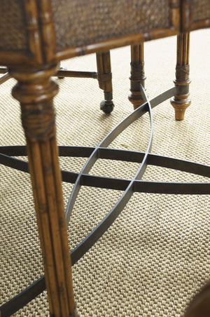 Lexington Tommy Bahama Home Samba Game Table - Elegant Caribbean Design With Cracked Cocoa Shell Top And Woven Rattan Drawers Plantation  531-931