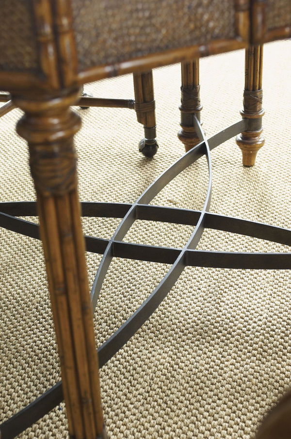 Lexington Tommy Bahama Home Samba Game Table - Elegant Caribbean Design With Cracked Cocoa Shell Top And Woven Rattan Drawers Plantation  531-931