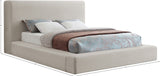 Devin Beige Linen Textured Fabric Full Bed DevinBeige-F Meridian Furniture