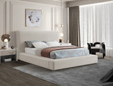 Devin Beige Linen Textured Fabric Full Bed DevinBeige-F Meridian Furniture