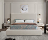 Devin Beige Linen Textured Fabric Full Bed DevinBeige-F Meridian Furniture