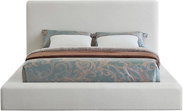 Devin Cream Linen Textured Fabric Queen Bed DevinCream-Q Meridian Furniture
