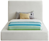 Devin Cream Linen Textured Fabric Twin Bed DevinCream-T Meridian Furniture