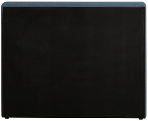 Devin Navy Linen Textured Fabric Twin Bed DevinNavy-T Meridian Furniture