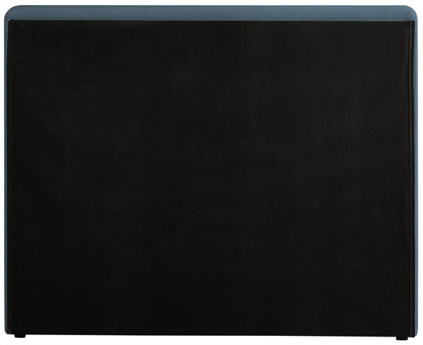 Devin Navy Linen Textured Fabric Twin Bed DevinNavy-T Meridian Furniture