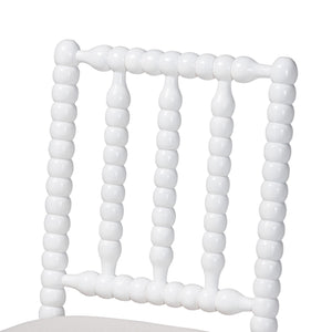 Bali & Pari Deya Bobbin Counterstool Solid Mahogany Spindle Frame Upholstered Kitchen Seat
