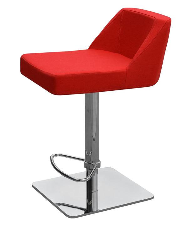 Soho Concept Solid Steel Barstools With Camira Blazer Wool Upholstery - Durable, Stylish, And Guaranteed Comfort Chrome,Red  Soho-concept-dining-chair-08014