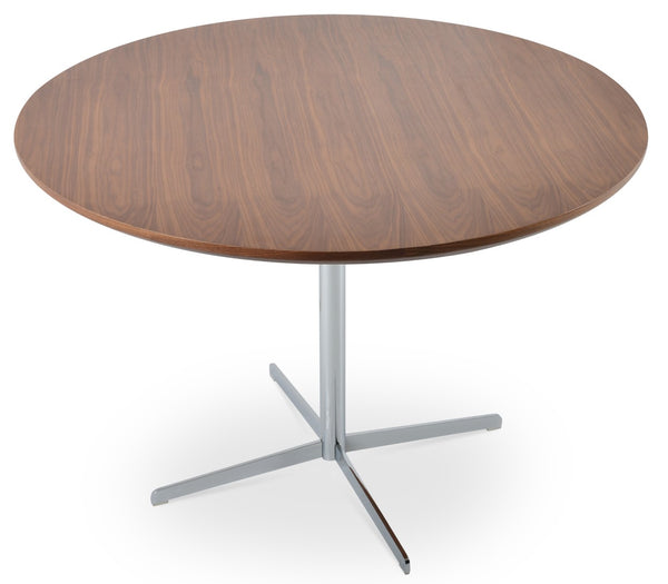 Soho Concept Diana Dining Table - Stylish Chrome, Brass-gold, Or Black Finish With Strong Steel Base For Modern Decor Walnut  Soho-concept-dining-chair-13775