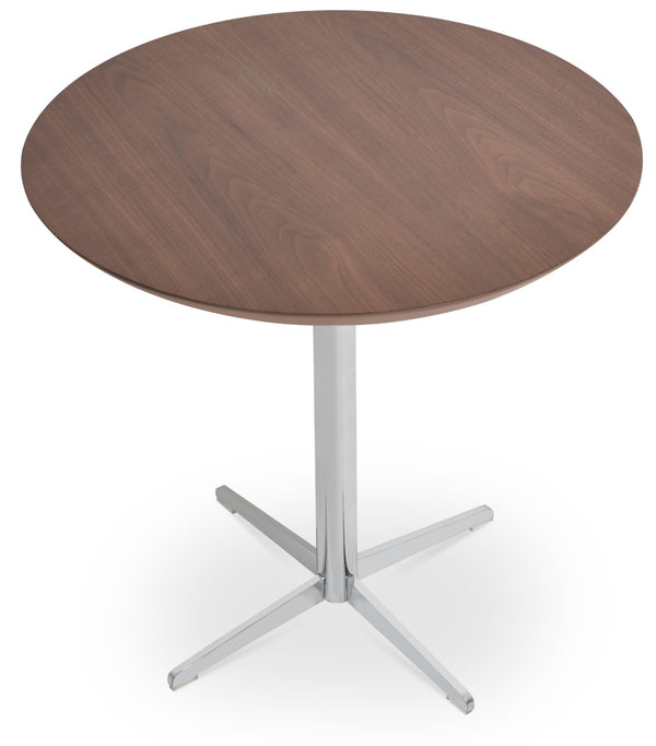 Soho Concept Diana End Table - Modern Steel Design In Black, Brass, Or Chrome Finish For Stylish Interiors Walnut  Soho-concept-dining-chair-13790