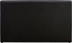 Meridian Furniture Dorian Full Bed Velvet Upholstered Low Profile Frame for Contemporary Bedroom Style Black DorianBlack-F