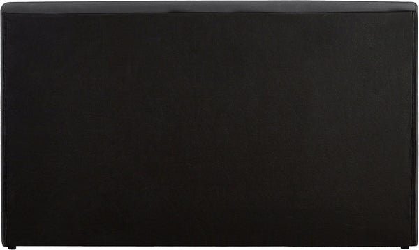 Meridian Furniture Dorian Queen Bed Low Profile Velvet Upholstered Frame with Slatted Support for Modern Bedrooms Black DorianBlack-Q