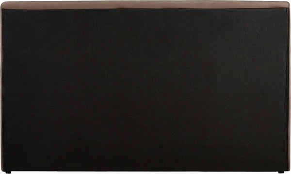 Meridian Furniture Dorian Full Bed Velvet Upholstered Low Profile Frame for Contemporary Bedroom Style Brown DorianBrown-F