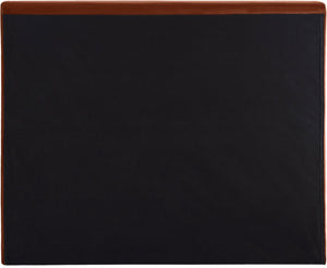 Meridian Furniture Dorian Velvet Twin Bed Low Profile Upholstered Frame and Headboard for Modern Bedrooms Cognac DorianCognac-T