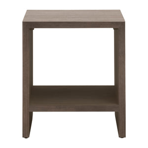 Essentials For Living Dovetail End Table - Transitional Acacia Design With Unique Waterfall Style & Practical Storage Shelf Burnished Brown Acacia Mdf,Acacia Veneer,Solid Rubberwood 6043.Bbrn