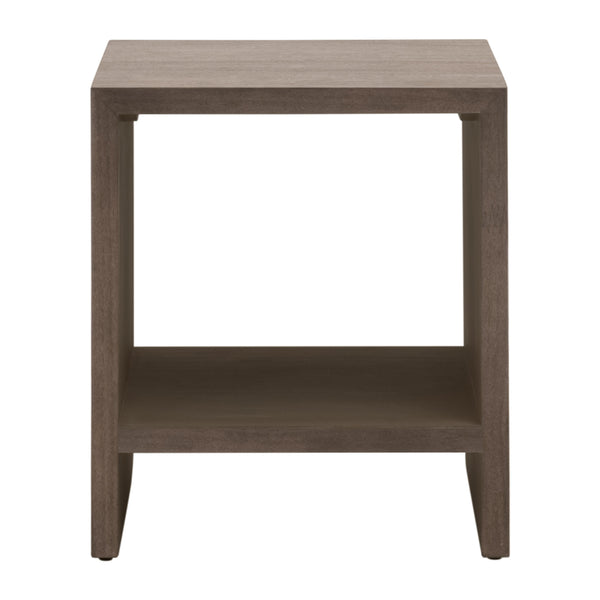 Essentials For Living Dovetail End Table - Transitional Acacia Design With Unique Waterfall Style & Practical Storage Shelf Burnished Brown Acacia Mdf,Acacia Veneer,Solid Rubberwood 6043.Bbrn