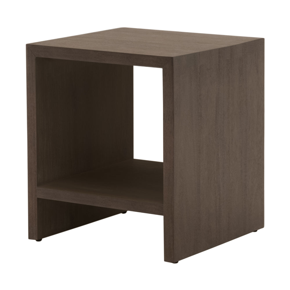 Essentials For Living Dovetail End Table - Transitional Acacia Design With Unique Waterfall Style & Practical Storage Shelf Burnished Brown Acacia Mdf,Acacia Veneer,Solid Rubberwood 6043.Bbrn
