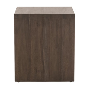 Essentials For Living Dovetail End Table - Transitional Acacia Design With Unique Waterfall Style & Practical Storage Shelf Burnished Brown Acacia Mdf,Acacia Veneer,Solid Rubberwood 6043.Bbrn