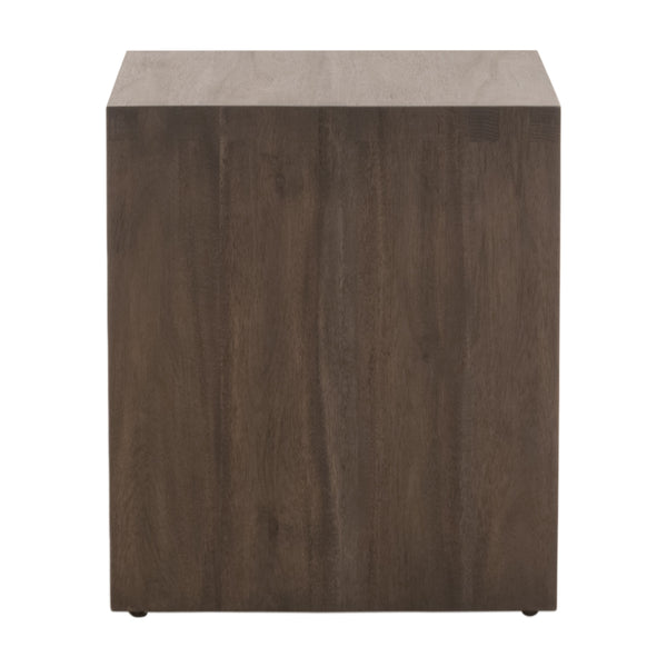 Essentials For Living Dovetail End Table - Transitional Acacia Design With Unique Waterfall Style & Practical Storage Shelf Burnished Brown Acacia Mdf,Acacia Veneer,Solid Rubberwood 6043.Bbrn