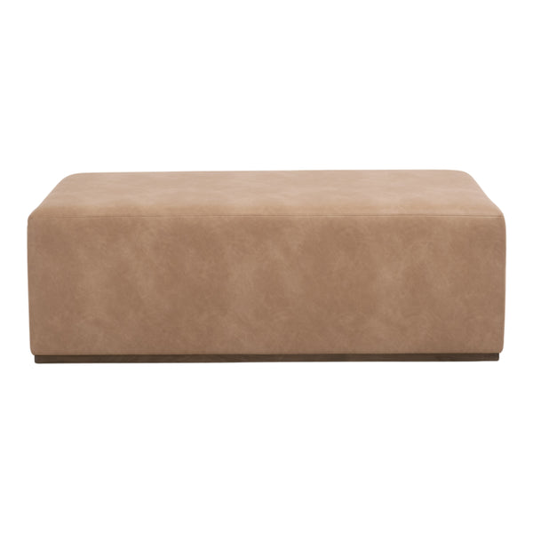 Dovetail Upholstered Coffee Table Ivanhoe Toast, Burnished Brown Acacia Z-OG818 Essentials for Living