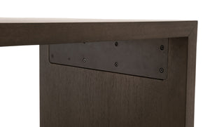 Dovetail Upholstered Coffee Table Ivanhoe Toast, Burnished Brown Acacia Z-OG818 Essentials for Living