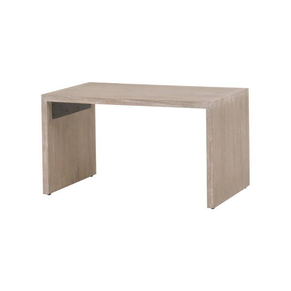 Dovetail Upholstered Coffee Table LiveSmart Gellar-Linen, Natural Gray Acacia 6042.NG/LGLIN Essentials for Living