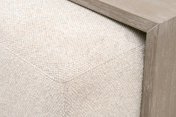 Dovetail Upholstered Coffee Table LiveSmart Gellar-Linen, Natural Gray Acacia 6042.NG/LGLIN Essentials for Living