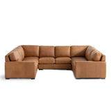 Tolland U Shaped Sectional Salt Flat - Tolland U Shaped Sectional Chestnut leather SFTOLLSEC02SC Malouf