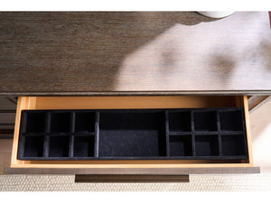 Universal Furniture Montclair Dresser: Luxurious Storage With Six Drawers, Embossed Cocoa Finish & Smoked Gold Base Cocoa  U508040-universal