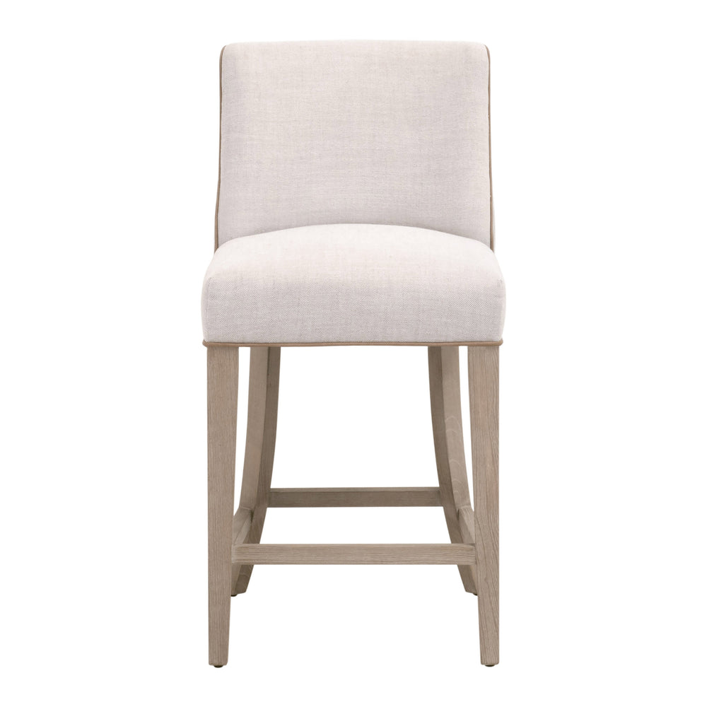 Duet Counter Stool Performance Bisque French Linen, Ivanhoe-Toast, Natural Gray Ash 6491-CSUP.NG/BIS/IVT Essentials for Living