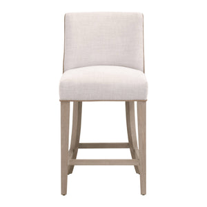 Duet Counter Stool Performance Bisque French Linen, Ivanhoe-Toast, Natural Gray Ash 6491-CSUP.NG/BIS/IVT Essentials for Living
