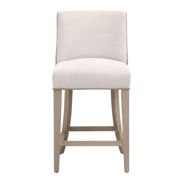 Duet Counter Stool Performance Bisque French Linen, Ivanhoe-Toast, Natural Gray Ash 6491-CSUP.NG/BIS/IVT Essentials for Living