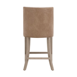 Duet Counter Stool Performance Bisque French Linen, Ivanhoe-Toast, Natural Gray Ash 6491-CSUP.NG/BIS/IVT Essentials for Living