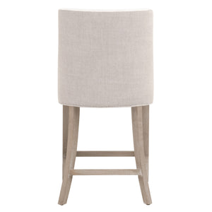Duet Counter Stool LiveSmart Peyton-Pearl, Performance Bisque French Linen, Natural Gray Ash 6491-CSUP.NG/LPPRL/BIS Essentials for Living