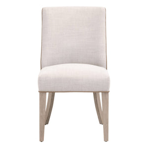 Duet Dining Chair, Set of 2 Performance Bisque French Linen, Ivanhoe-Toast, Natural Gray Ash 6491UP.NG/BIS/IVT Essentials for Living