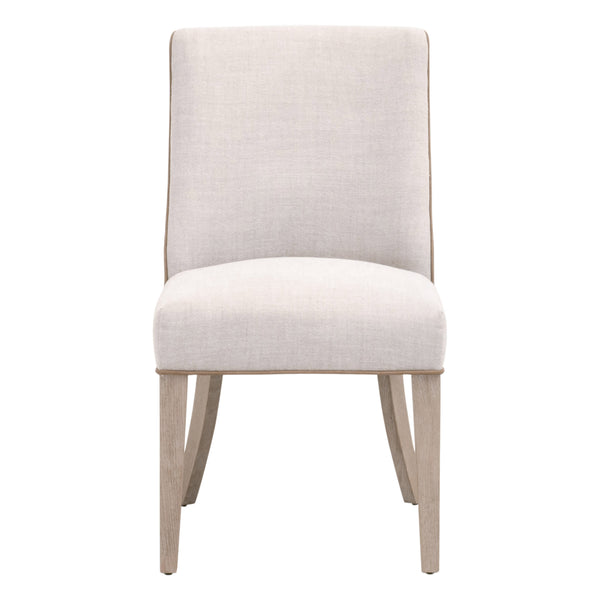 Duet Dining Chair, Set of 2 Performance Bisque French Linen, Ivanhoe-Toast, Natural Gray Ash 6491UP.NG/BIS/IVT Essentials for Living