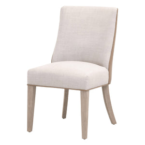 Duet Dining Chair, Set of 2 Performance Bisque French Linen, Ivanhoe-Toast, Natural Gray Ash 6491UP.NG/BIS/IVT Essentials for Living