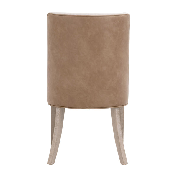 Duet Dining Chair, Set of 2 Performance Bisque French Linen, Ivanhoe-Toast, Natural Gray Ash 6491UP.NG/BIS/IVT Essentials for Living
