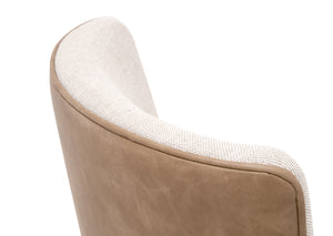 Duet Dining Chair, Set of 2 Performance Bisque French Linen, Ivanhoe-Toast, Natural Gray Ash 6491UP.NG/BIS/IVT Essentials for Living