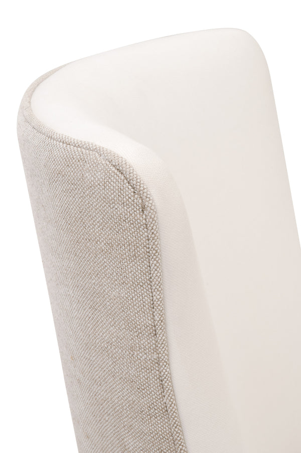 Essentials for Living Duet Dining Chair, Set of 2 LiveSmart Peyton-Pearl, Performance Bisque French Linen, Natural Gray Ash