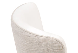 Essentials for Living Duet Dining Chair, Set of 2 LiveSmart Peyton-Pearl, Performance Bisque French Linen, Natural Gray Ash