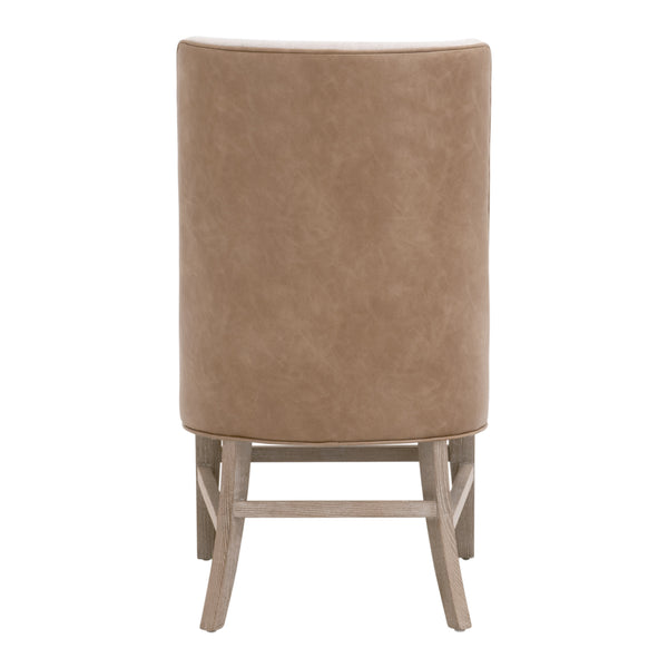 Essentials For Living Duet Head Chair - Elegant Two-tone Design With Durable Upholstery, Perfect For Dining Spaces Performance Bisque French Linen,Ivanhoe Toast,Natural Gray Ash Solid Ash Wood 6490up.Ng/Bis/Ivt