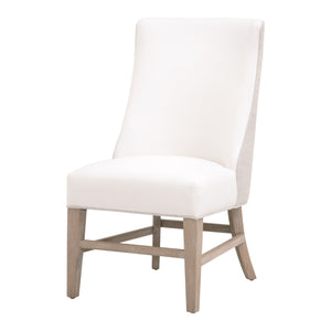 Essentials For Living Duet Head Chair - Elegant Two-tone Design With Durable Upholstery, Perfect For Dining Spaces Livesmart Peyton,Pearl,Performance Bisque French Linen,Natural Gray Ash Solid Ash Wood 6490up.Ng/Lpprl/Bis